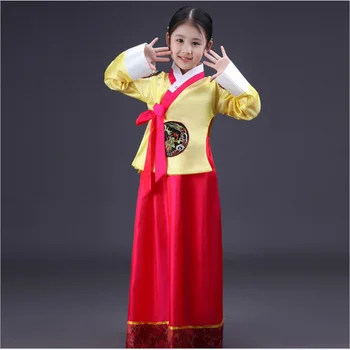 2021 Mergaičių Hanbok Naujas korėjiečių Tradicinių Mažumų Vaikų mokymosi rezultatams Šokių Drabužius Hanfu Merginos Hanfu Suknelė Nuotrauka 2