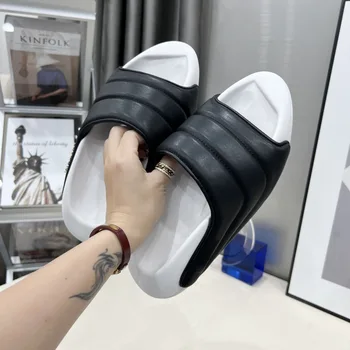 2022 Naujos Platformos kosmoso duona Purtyti batų dizaineris erdvėlaivis smailūs batai platformos neslidus vieną eilutę didelio dydžio paplūdimio shoes35-42 Nuotrauka 2