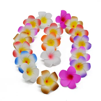 20Pcs Plumeria Havajų Putų Frangipani Gėlė, Dirbtinio Šilko Netikrą KIAUŠINIŲ Gėlę Vestuves Apdaila Nuotrauka 2