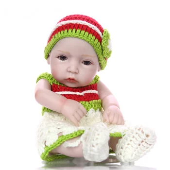 27cm Mini Lėlės Reborn viso Kūno Silikono Reborn Baby Doll Tikroviška Modeliavimas Mielas Atgimę Žaislai Mergina Žaisti Namuose Žaislas Vaikams Dovanų Nuotrauka 2
