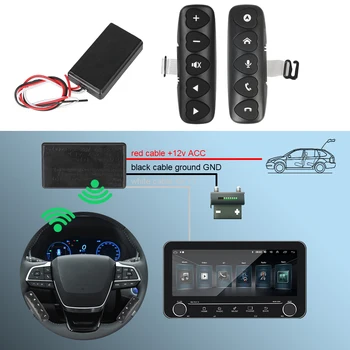 2vnt Automobilio Vairo, Bluetooth Nuotolinio Valdymo Daugiafunkcį Šviesos Belaidis Valdiklis Mygtukus, DVD, Navigacija Android Nuotrauka 2