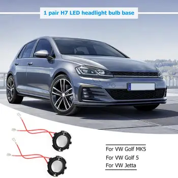2vnt H7 Automobilio LED Lemputė, priekinis žibintas Bazė Adapterio Laikiklio Laikiklis Klipas Lizdas VW Golf 5 Jetta MK5 Žibintų Lemputės Priedai Nuotrauka 2