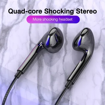 3.5 MM In-Ear Ausines Laidines Ausines Su Mikrofonu Bass Stereo laisvų Rankų įranga Sporto Žaidimų Ausinės, Skirtos Xiaomi 