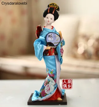 30cm Kawaii Japonijos Puikus Geiša Figūrėlės Lėlės su Gražus Kimono Naujas Namas Biuro Apdailos Miniatiūros Gimtadienio Dovana Nuotrauka 2