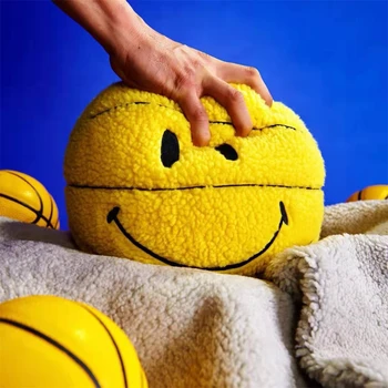 32cm Įdaryti Super Minkštas Krepšinio Pliušinis Žaislas Puikus, Purus Kamuolys Lėlės Apvalios Pagalvės Vaiko Miego Žaislai Mergaitė Vaikas Berniukas-Geriausia Dovana Nuotrauka 2
