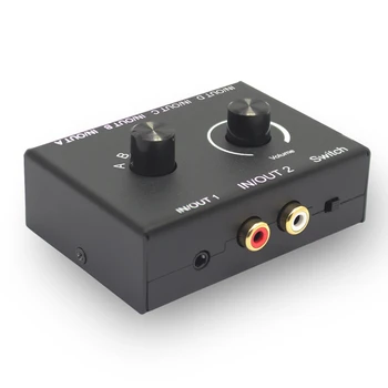 4 Port Garso Jungiklis, 3.5 mm Audio Switcher, Stereo AUX Garso Selektoriaus, 4 Įvesties 2Output/2Input 4 Išėjimo Audio Switcher Dėžutę Nuotrauka 2