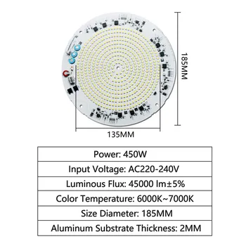 450W LED, COB SMD Šviesos Šaltinis Modelio LED SMD kintamoji srovė 220 RA 70 Potvynių Šviesos Kūno Bokštas Pakabukas Šviesos Lauko Apšvietimo Įranga Nuotrauka 2
