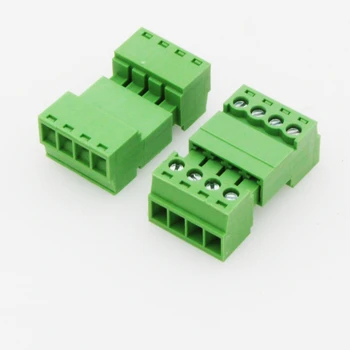 5Sets solderless pastatymo tipas 2EDG 3.81 MM varžtas gnybtų bloko jungtis PCB plug-in tipo 15EDGRK 3.81 green terminal block Nuotrauka 2