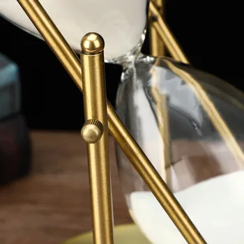 60min Kūrybos Metalo smėlio Smėlio laikrodis Laikmatis Europos Retro Biuro Spinta Studijų Ornamentais Dekoruoti Smėlio Laikrodis Laikmatis Nuotrauka 2