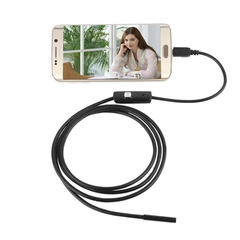 7.0 mm Endoskopą Kamera HD USB Endoskopą Su 6 LED 1/1.5/2/3.5/5M Minkštas Kabelis atsparus Vandeniui Tikrinimo Borescope Android PC Nuotrauka 2