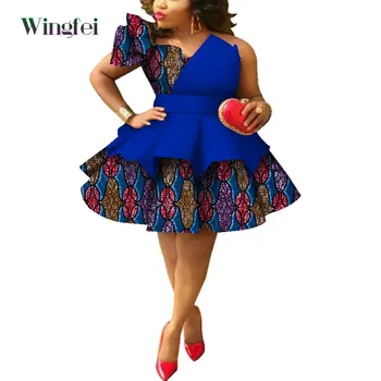 Afrikos Suknelės Moterims Ankara Spausdinti Stebėjimo daugiasluoksnės Suknelės Dashiki Šalis Vestuvių vakarinę Suknelę Afrikos Drabužių WY4213 Nuotrauka 2