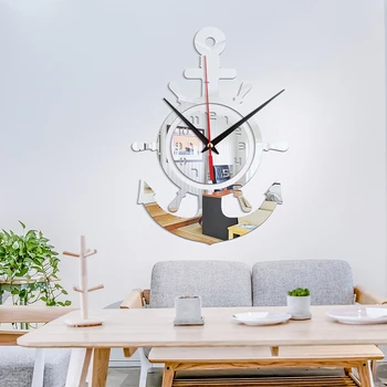 Akrilo Inkaro Laikrodis 3D Sieninis Laikrodis Lipdukai Viduržemio jūros regiono Stiliaus Meno Piratų Laikrodis Namų Svetainės, Miegamojo J2Y Nuotrauka 2