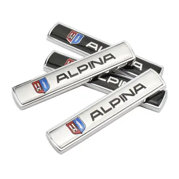 ALPINA pora laišką ženklelis automobilių lipdukai BMW ALPINA XB7 B8 B7 B4 XD4 B3 Sport versija modifikuotų pusėje fender logo apdaila Nuotrauka 2