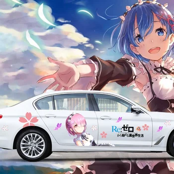 Anime ITASHA Rei Car Wrap Durų Šonų Lipdukai Tinka su Bet Vinilo Automobilių Grafika, Automobilių Priedai, Automobilių Lipdukai Automobilio Lipdukas Nuotrauka 2