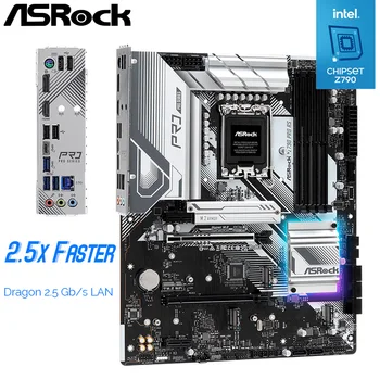 ASROCK Z790 Pro RS LGA 1700 Plokštė DDR5 128 GB Palaiko, 13 Gen 12 Gen Procesorius i3 i5 i7 i9 Pcle5.0 2 M. ATX Naujas Nuotrauka 2