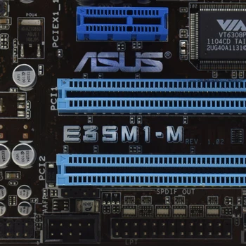 ASUS E35M1-M pagrindinė Plokštė DDR3 pagrindinė Plokštė AMD FCH A50 5×SATAIII PCI-E X16 VGA DVI uATX Dual Channel Paramos AMD Fusion E-350 APU Nuotrauka 2