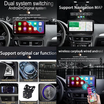 Audi Q5 2009 -2017 12.3 Colių Android 12 Carplay Auto Automobilis Stereo Radijo Pantalla Multimedijos Grotuvas GPS BT Navigacijos Video Nuotrauka 2
