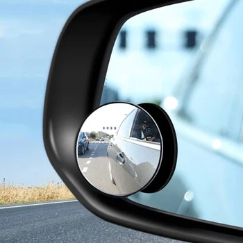 Automobilių aklojoje Veidrodžių Frameless Apvalus Veidrodis 360 Laipsnių Platus kampas Papildomas galinio vaizdo Veidrodžius, Saugos Vairuotojo Galinio vaizdo Veidrodėliai Nuotrauka 2