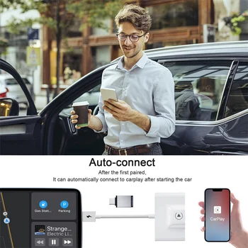 Belaidžio CarPlay Adapteris lPhone ,Bevielis Auto Automobilio Adapteris,Apple Wireless Carplay Dongle,Plug Žaisti 5 ghz WiFi Internete Atnaujinti Nuotrauka 2