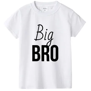 Big Bro Didelis Sis Lil Bro Lil Sis Kūdikių marškinėliai Vaikams marškinėliai Kūdikiui Dovanų Vasaros trumpomis Rankovėmis Šeimos Pacios Brolis ir Sesuo Tee Nuotrauka 2