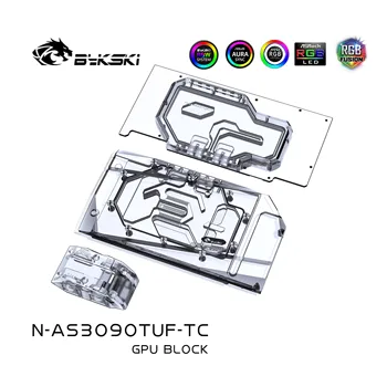Bykski Vandens Bloko naudoti ASUS TUF RTX 3080 / 3090 10G / 24G ŽAIDIMŲ GPU / Vaizdo plokštės/ Aktyvus Backplate Aušinimo/ Vario Radiatorius Nuotrauka 2