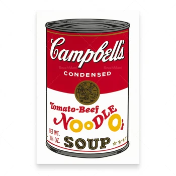 Campbell Soup-Andy Warhol Art Print, Andy Warhol Meno Plakatas, Andy Warhol Sienos Meno Plakatas, Menas Spausdinti Nuotrauka 2