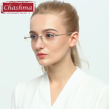 Chashma Prekės ženklo Moterų Rėmo Laipsnį Akiniai Skaidrūs Akiniai Moterų Diamond Spalva, Lęšiai oculos de grau feminino Nuotrauka 2