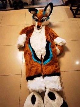 Cosplay Furry Fox Šuo Animacinį personažą kostiumas Talismanas Kostiumas Reklamos Kostiumas Fancy Dress Šalies Kostiumų Gyvūnų karnavalas žaislas Nuotrauka 2