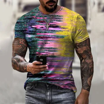 Derliaus vyriški T-shirt trumparankoviai Marškinėliai 3D Atspausdintas Dugno T-shirts Asmenybės Streetwear Visas rungtynes, Atsitiktinis, vyriški Drabužiai Nuotrauka 2