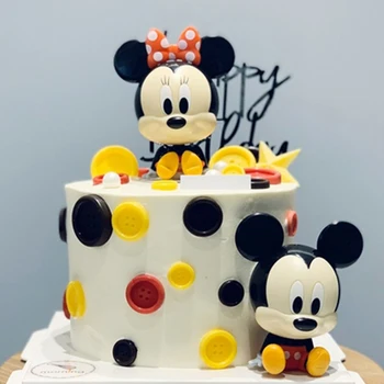 Disney Mickey mouse Minnie mouse Pyragas Apdaila Tortas Topper Pyragas Papuošalai Kūdikio Gimtadienio Dovana Šaliai, Apdailos Prekių Rinkinys Nuotrauka 2