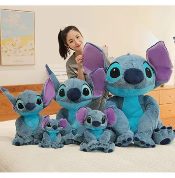 Disney Nauja Dygsnio Pliušinis Žaislas Lilo & Stitch 30 45 60 80 cm Iškamšos, Švelnus Dygsnio Lėlės Pagalvę Paguodos Žaislas Vaikams Kalėdų Dovana Nuotrauka 2