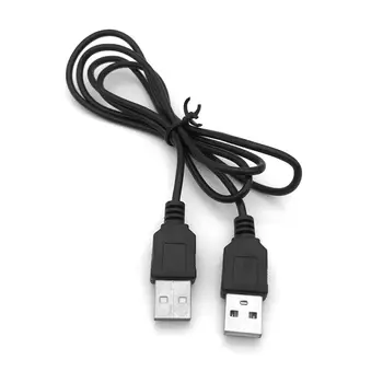 Dvigubas USB Kompiuterio Pratęsimo Kabelis 1M USB2.0 A Male Į Vyrų Įkrovimo Kabelį, Kompiuterį, Juodas Duomenų Linijos Kabeliai, Didmeninė Nuotrauka 2
