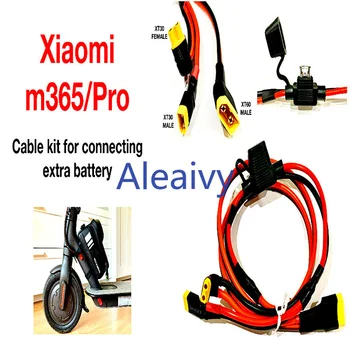 dėl lygiagrečiai papildomų išplėtimo XIAOMI m365 ir Pro 36v 48v akumuliatoriaus kabelių rinkinys XT30&XT60+ 25A saugiklis Nuotrauka 2