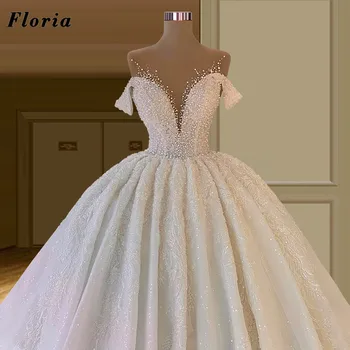 Floria Išskirtinį Puošnios Vestuvinės Suknelės Pagal Užsakymą Pagaminti Blizga Dubajus Kaftans Įžymybė Vestuvinės Suknelės Saudo Arabija Nuotakos Suknelė 2022 Nuotrauka 2