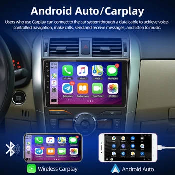 Hikity Android 11 Automobilių Radijo Carplay Multimedia Vaizdo Grotuvas Toyota Corolla 2009-2013 M. Autoradio GPS Navigacijos 2din Stereo Nuotrauka 2