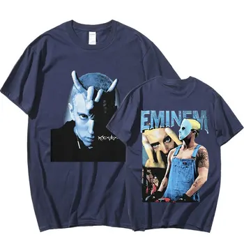 Hip-Hop Reperis Eminem Slim Shady T-shirts Derliaus Gatvės Marškinėliai Vyrams, Moterims, Harajuku Marškinėliai, Negabaritinių Streetwear Unisex Nuotrauka 2