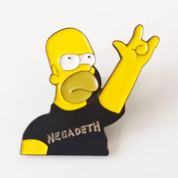 Homer Simpson Sagė Animacinis Filmas Seriale Simpsonai Įkvėpė Ženklelis Kuprinė Ornamentu Smeigtukai Nuotrauka 2