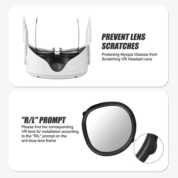 Individualų Trumpas silpnaregiams, longsighted ir astigmatizmas akinius oculus Quest2/1 nesantaika S ,Objektyvas Įdėklai VR Receptinių Lęšius Nuotrauka 2