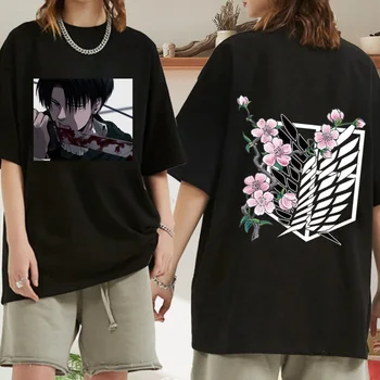 Išpuolis Titan T Negabaritinių Marškinėliai T-shirt Anime Vyrų Viršų Spausdinti Marškinėliai Vyrams trumpomis Rankovėmis marškinėliai Vasaros Atsitiktinis Viršūnes Drabužiai Nuotrauka 2