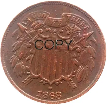 JAV (1865-1873) 9pcsTwo Centų 100% Vario Monetas Nuotrauka 2