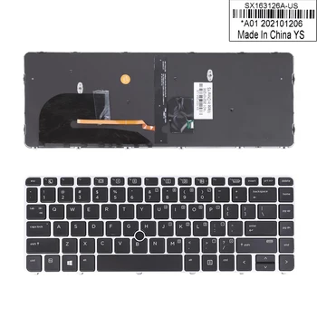 JIS/GR/JAV/JK/SP/FR/RU Klaviatūra HP EliteBook 840 G3 Sidabro RĖMELIS, JUODA Win8 Notebook Laptop Klaviatūros Nuotrauka 2