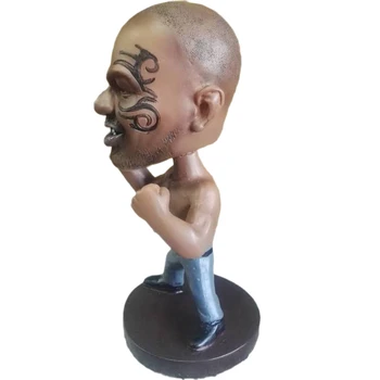 Karšto Boksininkas Aktorius Bokso Čempionas, Žinomų Purtant galvą Mike Tyson Veiksmų skaičius, Statula Bobble Head Kovos simbolį, Automobilių puošimas žaislas Nuotrauka 2