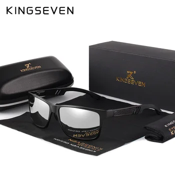 KINGSEVEN 2021 Aliuminio Aikštėje Vyrų/Moterų Poliarizuota Danga Veidrodėliai Saulės GlassesEyewear Akiniai nuo saulės Vyrams Nuotrauka 2