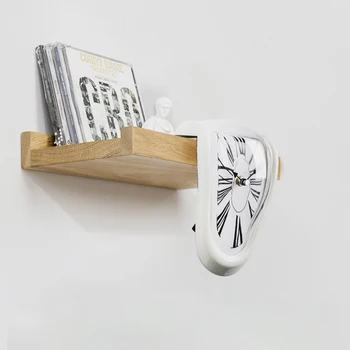 Kūrybinės Naujų Lydymosi Laikrodis Siurrealizmo Salvadoro Dali Stiliaus Laikrodžiai Siurrealistinis Iškreiptas Sieninis Laikrodis Namų Puošybai Nuotrauka 2