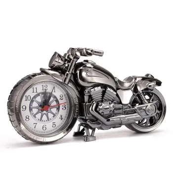 Kūrybos Motociklas Motociklo Modelio Žadintuvas Stalo Laikrodis Kūrybos Namų Gimtadienio Dovana Kietas Laikrodis (Ratų Tipas buvo Atsitiktinai) Nuotrauka 2