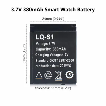 lq s1 60Pcs 3.7 V LQS1 380mAh Li-jonų Polimerų Baterija, 