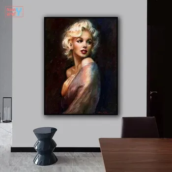 Marilyn Monroe Plakatas Mados Drobės Tapybos Paveikslas HD Spaudinių Portretas Tapybos Sienos Menas Nuotraukas Kambarį Namų Dekoro Nuotrauka 2