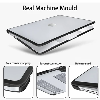 Matinis Laptop Case for Macbook Air Pro 13 Padengti Funda A2337 A2179 2021 Pro14 A2442 M1 Chip A2338 A2289 Pro16 A2485 Padengti Atveju Nuotrauka 2