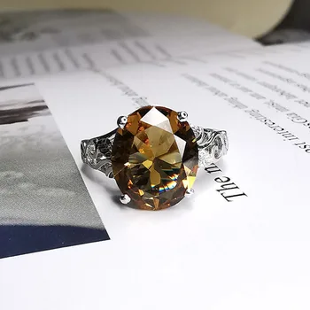 MH papuošalai Diaspore Zultanite Akmeniniai Žiedai 925 Sterlingas Sidabro Spalvos Žiedas keistis Vestuvės Vestuvinis geriausių dovanų dėžutėje Nuotrauka 2