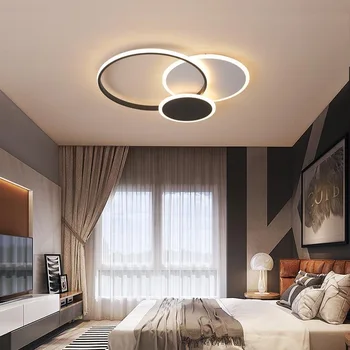 Modernus žiedas LED lubų šviestuvas gyvenimo kambario, miegamasis RC nuotolinio valdymo tamsos šviesa restoranas, viešbutis villa apšvietimas Nuotrauka 2